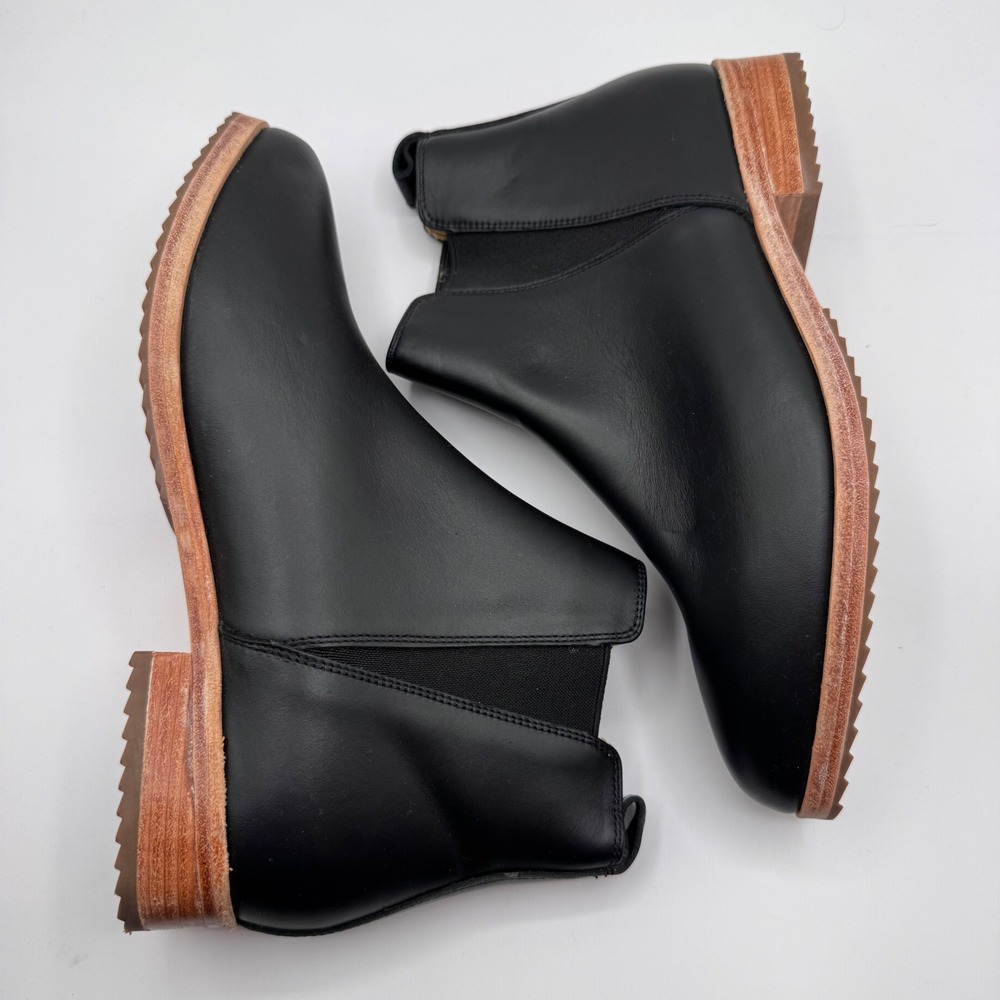 Nisolo Women 8.5 Black Eva Everyday Leather Chelsea Ankle‎ Boots Water Resistant - Picture 3 of 9